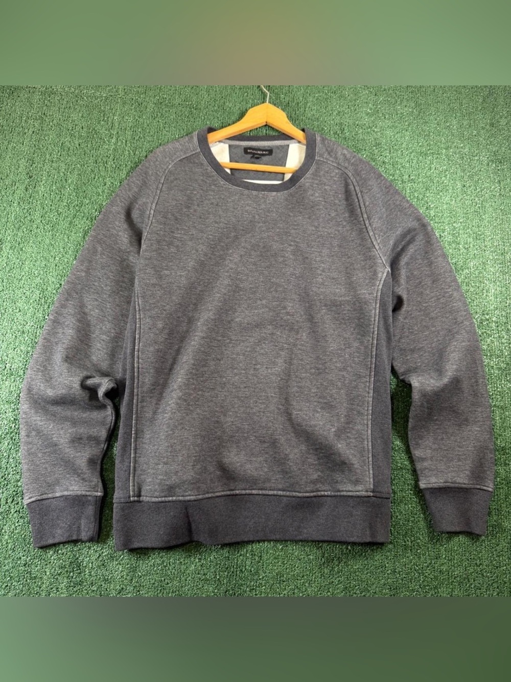 Banana Republic Sweatshirt Mens Raglan Fleece Crewneck Pullover